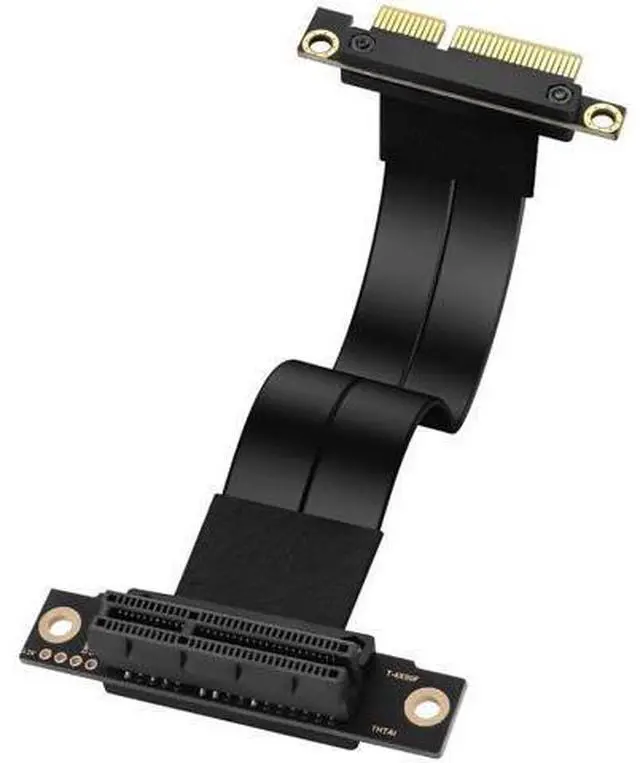 Alt view image 8 of 14 - PCIe 3.0 X4 Extension Cable 90 Degree PCI-E 4X Male to Female Riser Cable 20CM (90 Degree)