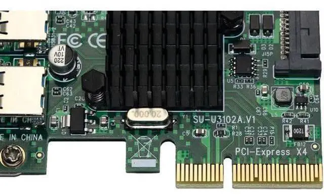 Alt view image 8 of 10 - 3.1 PCI Express Card 2-Ports Superspeed USB 3.1 10Gbps Raiser Adapter PCIE PCI-E 3.0 X4 ASMedia ASM3142 Chipset for Desktop