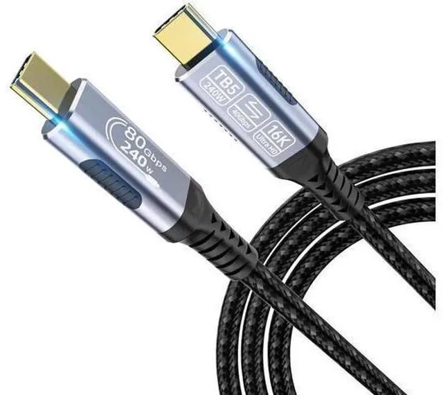 Alt view image 14 of 14 - high speed usb c cable Compatible with Thunderbolt 5,Thunderbolt 4/3,80 Gbps Data Transfer,USB 5 Cable 3.3ft, Supports 16K/Dual8K usbc video cable, 240W/100W Charging usb-c usb-c monitor cable