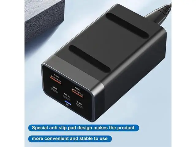 Alt view image 12 of 14 - 125W GaN 5-Port USB Charger, USB Fast Charging Station, Multi Ports USB Charging Hub with LED Display, Compatible with i-Phone15/14/Pro/13/12,Ga-laxy S23/S22/S21, Note 20 Ultra, L-G, H-T-C, and More