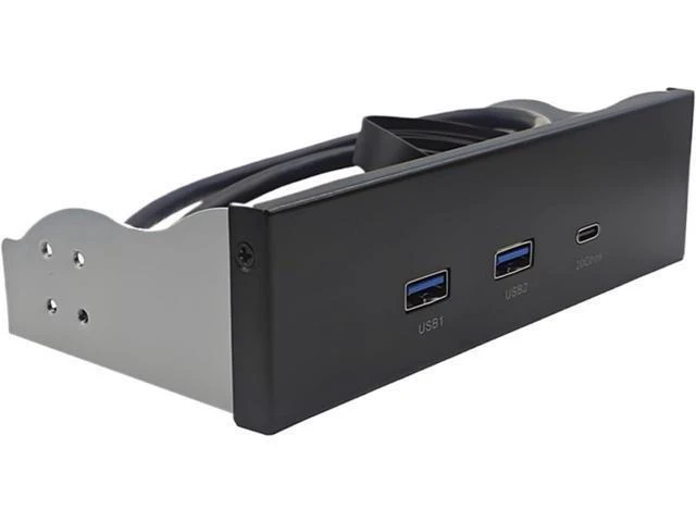 Alt view image 5 of 6 - USB Front Panel for PC 2 Port USB 3.2 GEN1 5Gbps + 1 Port Type-C 10Gbps/20Gbps Hub for Desktop 5.25Inch Floppy Drive Bay