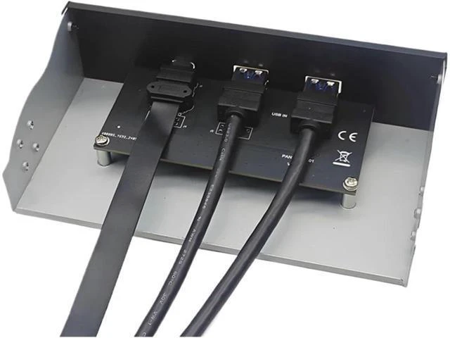 Alt view image 6 of 6 - USB Front Panel for PC 2 Port USB 3.2 GEN1 5Gbps + 1 Port Type-C 10Gbps/20Gbps Hub for Desktop 5.25Inch Floppy Drive Bay