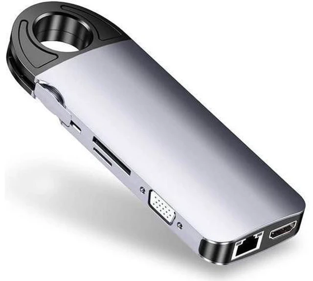 Alt view image 14 of 14 - 10 in 1 USB HUB USB-C To HDMI/VGA/RJ45 Adapter Type-c USB 3.0 Hub PC Mobile Phone Docking Station