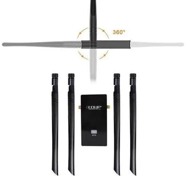 Alt view image 12 of 14 - 5GHz USB WIFI Adapter 1900mbps 802.11ac Long Distance WiFi Receiver with 4*6dBi Antennas USB 3.0 Wireless Ethernet Adapter