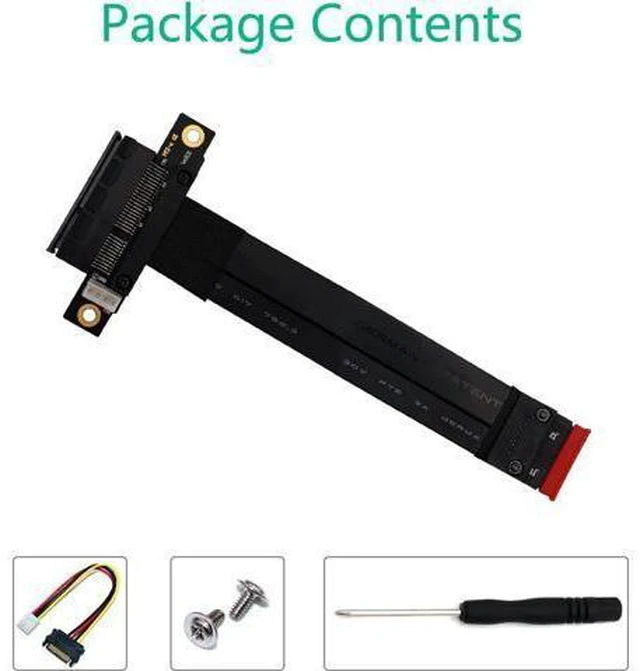 Alt view image 9 of 14 - Riser PCIe x4 3.0 PCI-E 4x To M.2 NGFF NVMe M Key 2280 Riser Card Gen3.0 Cable Extender M2 PCI Express Extension Cable 32G/bps