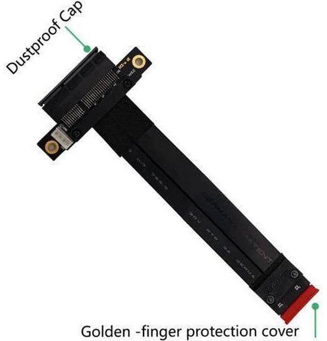 Alt view image 11 of 14 - Riser PCIe x4 3.0 PCI-E 4x To M.2 NGFF NVMe M Key 2280 Riser Card Gen3.0 Cable Extender M2 PCI Express Extension Cable 32G/bps
