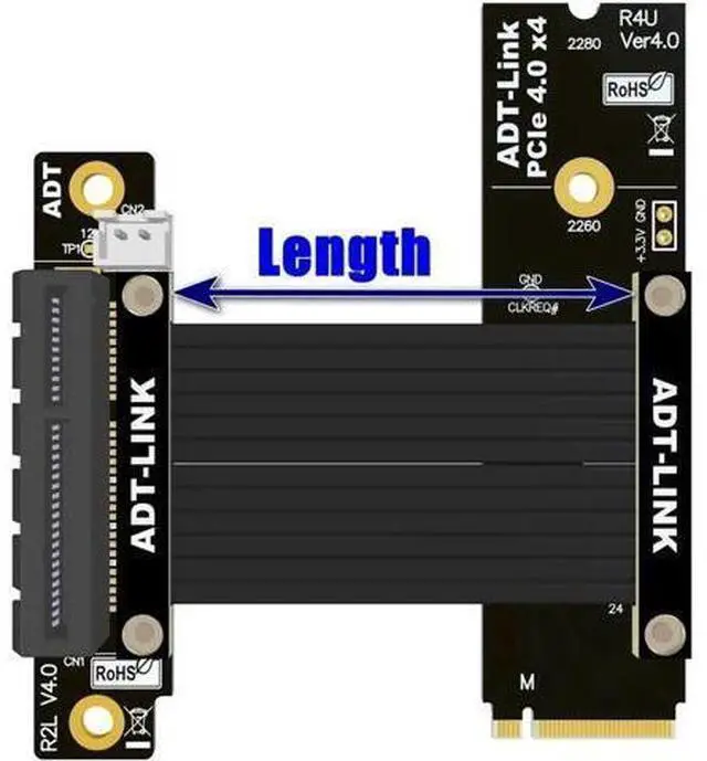 Alt view image 9 of 12 - M.2 NVMe To PCIE 4.0 Extender Riser Adapter For PCIe X4 Slot USB, Wireless LAN, SSD, Capture Cards To M.2( SSD, M-key)extension