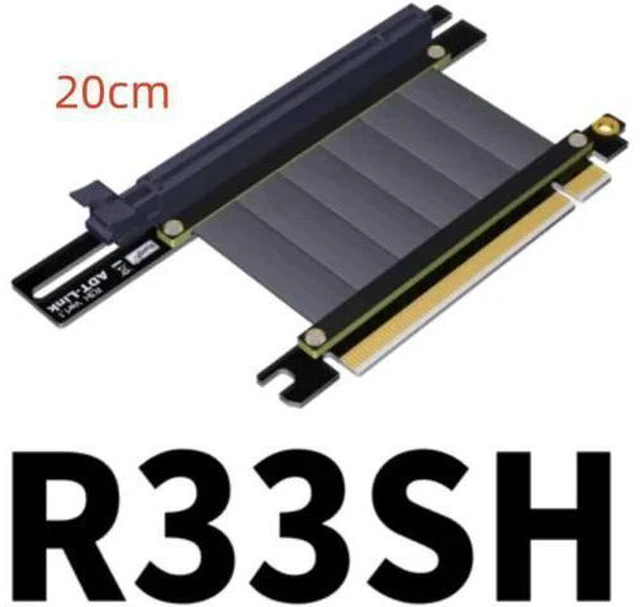 Alt view image 8 of 14 - PCI Express PCI-e3.0 16x Flexible Cable Card Extension Port Adapter Riser Card Graphics Cards Vertical Connector Cable L type