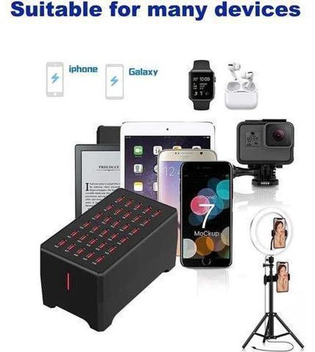 Alt view image 11 of 14 - USB Charger Station, 30-Port USB 150W/30A Multiple USB Charging Station, Multi Ports USB Charger Station for Smartphones, Tablets, and Other USB Devices
