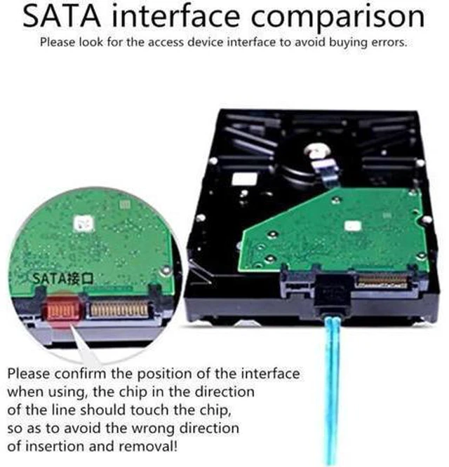 Alt view image 10 of 14 - Aomoproing High Speed 6Gbps 6pcs Set Sata 6 SATA Cable SAS Cable for Server 1M