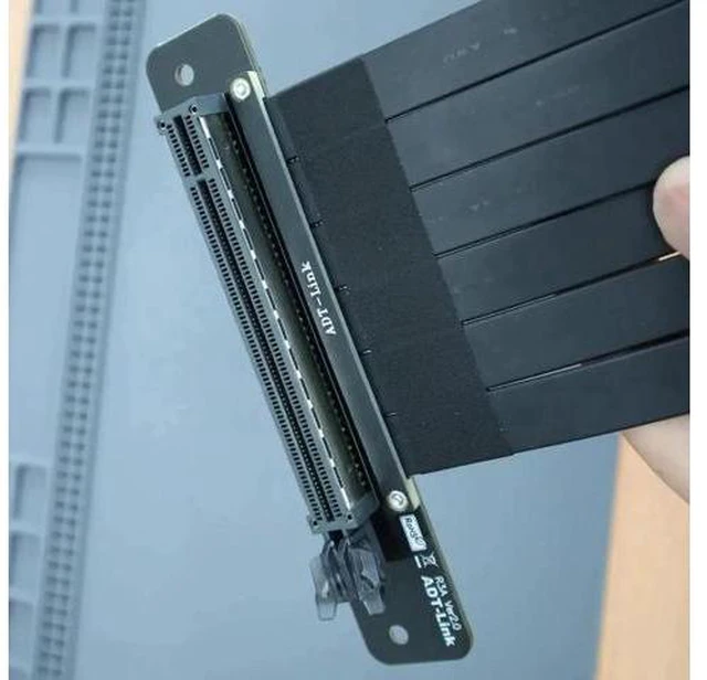 Alt view image 11 of 14 - PCI Express PCI-e3.0 16x Flexible Cable Card Extension Port Adapter Riser Card Graphics Cards Vertical Connector Cable L type