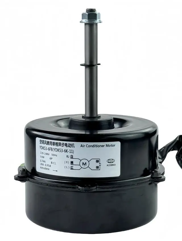 Alt view image 14 of 14 - YDK53-6FB(YDK53-6K-11) Air Conditioning Motor, 6P air Conditioning Outdoor Motor Cooling Motor YDK53-6FB(YDK53-6K-11) 5-Wire 220-240V 53W 0.74A 50Hz