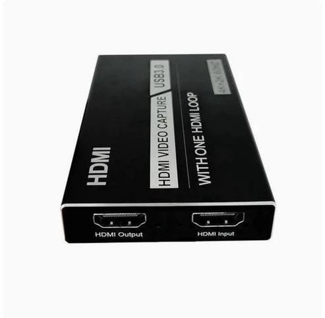 Alt view image 4 of 6 - USB video capture card 1080 loop out HDMI with audio microphone HD game live recording box