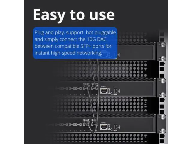 Alt view image 9 of 14 - SFP+ DAC Twinax Cable, 10G Direct Attach Copper(DAC) Patch Passive Cable, for Cisco SFP-H10GB-CU5M, Ubiquiti UniFi, Meraki, Mikrotik, and More