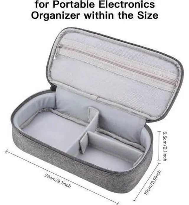 Alt view image 11 of 14 - Cable Organizer Bag, Electronic Organizer Travel Case for Charger & Cords, Travel Accessories, Portable Power Bank Grey