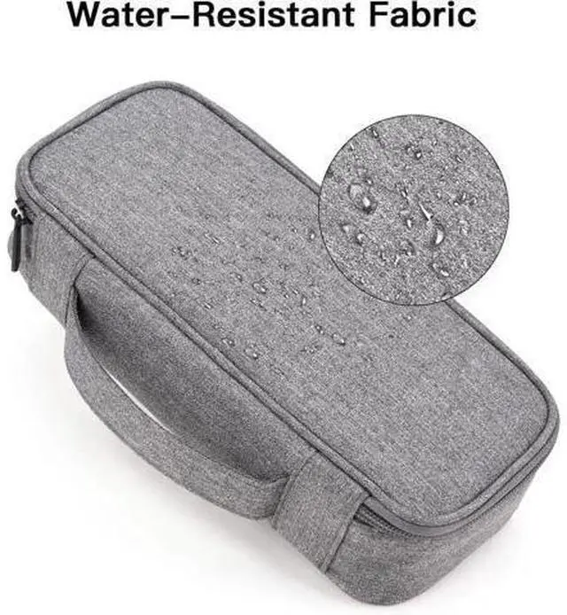 Alt view image 13 of 14 - Cable Organizer Bag, Electronic Organizer Travel Case for Charger & Cords, Travel Accessories, Portable Power Bank Grey