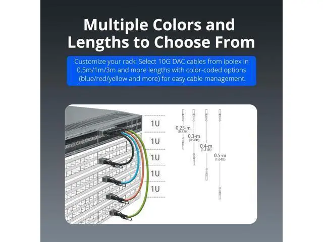 Alt view image 12 of 14 - SFP+ DAC Twinax Cable, 10G Direct Attach Copper(DAC) Patch Passive Cable, for Cisco SFP-H10GB-CU5M, Ubiquiti UniFi, Meraki, Mikrotik, and More