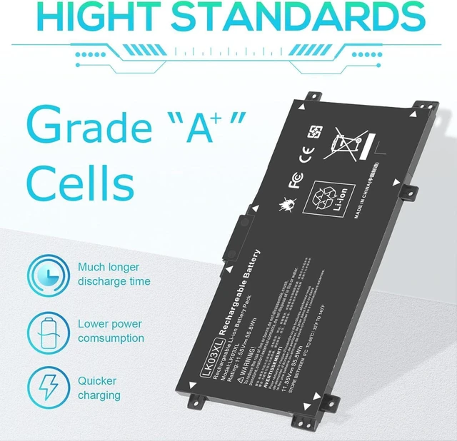 Alt view image 14 of 14 - LK03XL 916814-855 Battery for hp Envy x360 Convertible 17m-ae0xx 17-bw 17m-ae111dx 15m-bp1xx 15m-cn0xxx 15-cn0xxx 15m-cp0xxx 15m-cn0012dx 15m-cn0011dx 15m-bq021dx 15m-bp112dx 916368-421 l09281-855