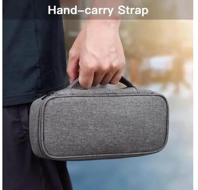 Alt view image 14 of 14 - Cable Organizer Bag, Electronic Organizer Travel Case for Charger & Cords, Travel Accessories, Portable Power Bank Grey
