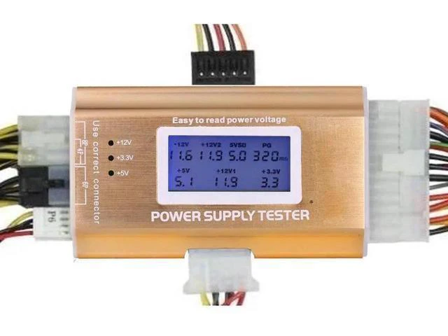 Alt view image 7 of 12 - Aomoproing 20+4 Pin LCD Computer Power Supply Tester for SATA IDE HDD ATX ITX BYI Connectors-Golden