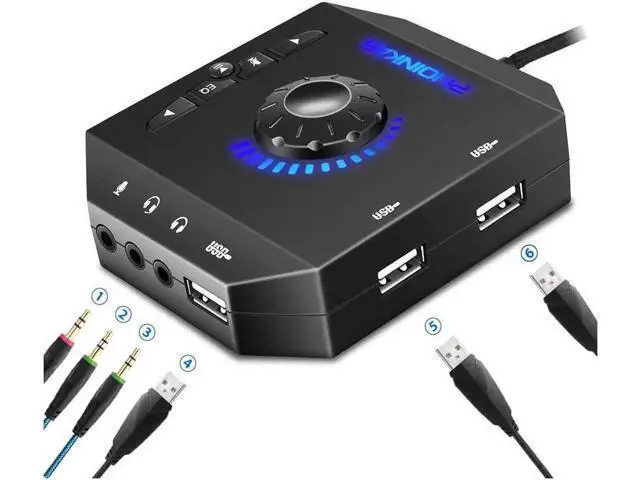 Alt view image 8 of 14 - External Sound Card USB Audio Adapter with 3.5mm Headphone and Microphone Jack Volume Control Stereo Sound Card Plug Play for Windows Mac Linux PC Laptops Desktops