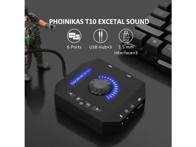 Alt view image 13 of 14 - External Sound Card USB Audio Adapter with 3.5mm Headphone and Microphone Jack Volume Control Stereo Sound Card Plug Play for Windows Mac Linux PC Laptops Desktops