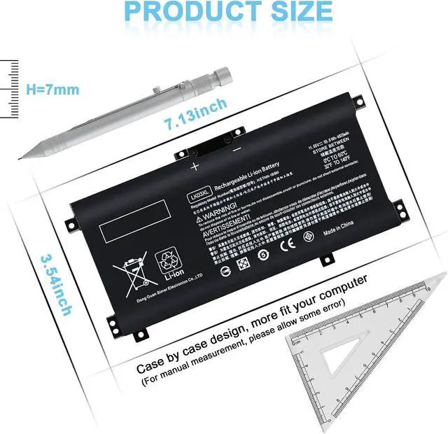 Alt view image 9 of 14 - LK03XL Battery Compatible with HP Envy X360 Convertible Notebook 15m-cn0xxx 15m-cn0012dx 17m-ae0xx 15m-bp 17-ae1xx 15-bq2xx 17t-ce 15m-cn0011dx 15m-bp112dx LKO3XL 916814-855 L09281-855