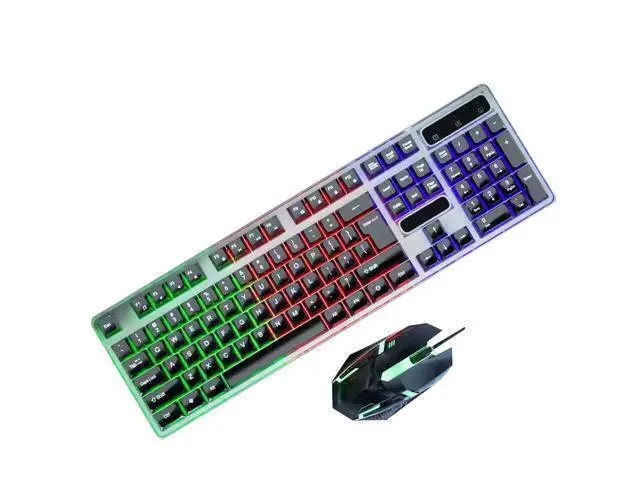 Alt view image 9 of 14 - Mechanical Gaming Keyboard, Multi Color RGB Illuminated LED Backlit Wired Keyboard