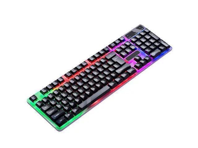 Alt view image 10 of 14 - Mechanical Gaming Keyboard, Multi Color RGB Illuminated LED Backlit Wired Keyboard