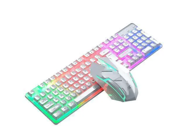 Alt view image 12 of 14 - Mechanical Gaming Keyboard, Multi Color RGB Illuminated LED Backlit Wired Keyboard