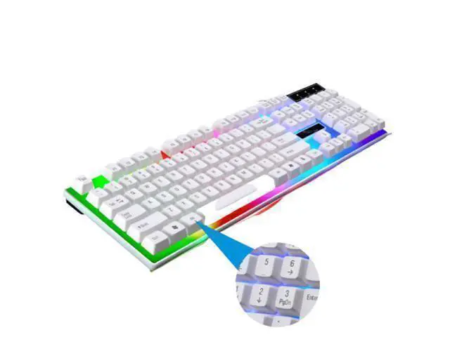 Alt view image 8 of 10 - Wired Gaming Keyboard and Mouse Combo RGB Backlit Gaming Keyboard for Windows PC Gamers Black