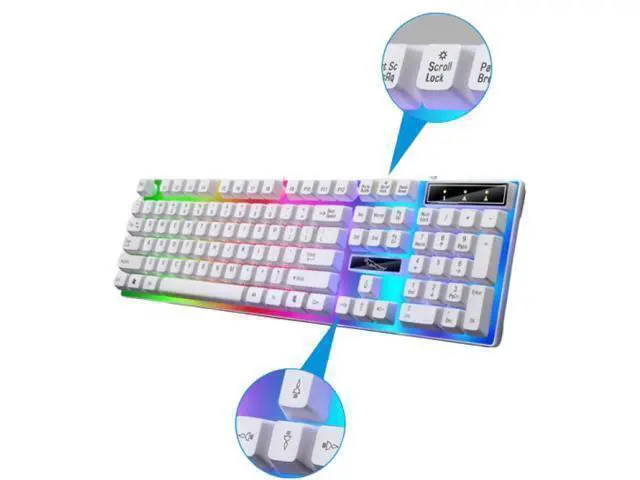 Alt view image 9 of 10 - Wired Gaming Keyboard and Mouse Combo RGB Backlit Gaming Keyboard for Windows PC Gamers Black