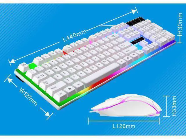 Alt view image 10 of 10 - Wired Gaming Keyboard and Mouse Combo RGB Backlit Gaming Keyboard for Windows PC Gamers Black