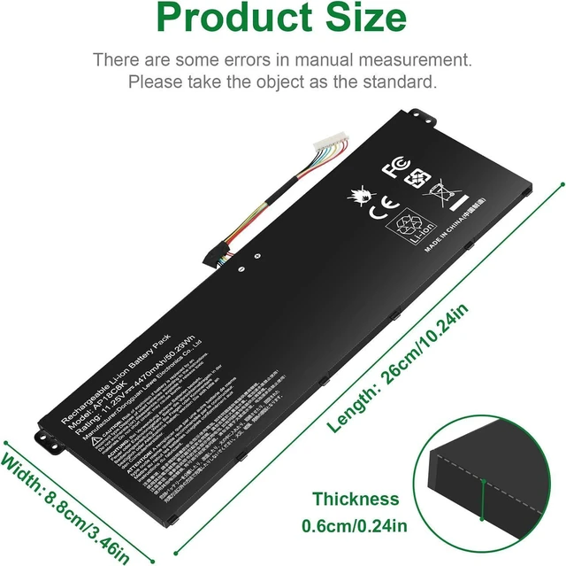 Alt view image 9 of 14 - AP18C8K Laptop Battery Compatible with Acer Aspire 5 A514-52 A514-54 7 A715-42G Swift 3 SF314-42 SF314-57 SF314-57G SF314-58 SF314-59 Chromebook CB315-3H 314-C933 TravelMate P2 TMP215-52 A514-52-58U3