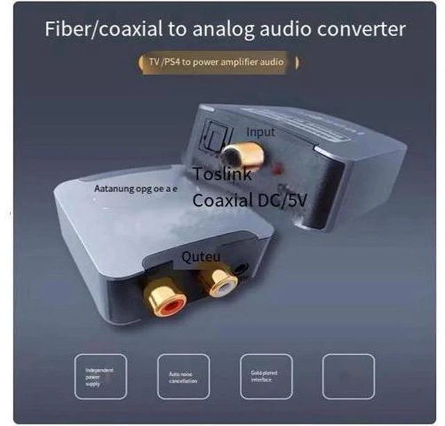 Alt view image 13 of 14 - The digital coaxial audio converter fiber optic is suitable for converting the output audio cable Spdif of Xiaomi TV to analog AUX