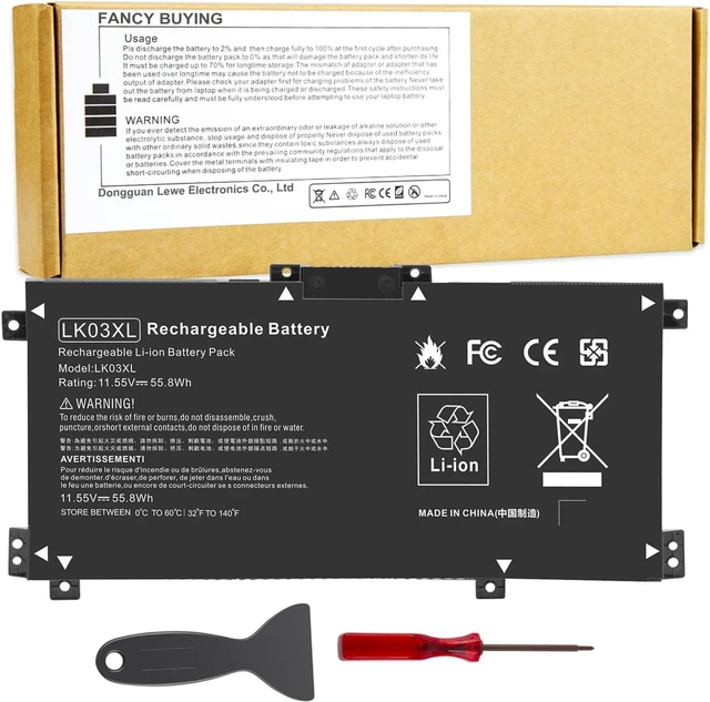Alt view image 8 of 14 - LK03XL L09281-855 916814-855 Battery for HP Envy X360 bp1xx bq0xx bq1xx bq021dx bp112dx cn0xxx cn1xxx cn0011dx cn0012dx cp0xxx cp0011dx ae1xx ae111dx bw0xxx bw0013dx ce0xxx ce1xxx ce1013dx