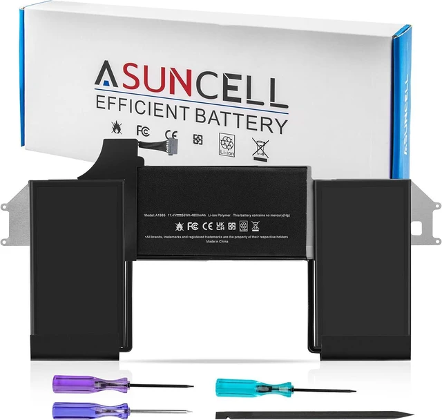 Alt view image 8 of 14 - A1932 A2179 Battery Replacement, A1965 Battery for MacBook Air 13 inch Model A1932 EMC 3184 (Mid 2018, 2019) Model A2179 EMC 3302 (2020 Release Version), 11.4 Volts 49.9Wh 4379mAh