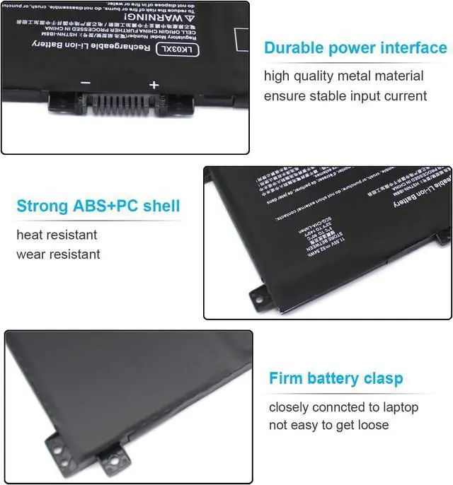 Alt view image 9 of 12 - LK03XL l09281-855 Battery for HP Envy X360 15-bp 15-bq 17-ae 17m-ae 17m-ae0xx 15m-bp112dx 15m-bp111dx 15m-bp011dx 15m-bp012dx 15m-bp1xx 15m-bq1xx 15m-cn0011dx 15m-cn0012dx L09280-855 916814-855