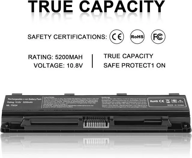 Alt view image 12 of 14 - TSKYBEAR PA5024U-1BRS Battery Compatible with Toshiba Satellite C55 C55-A C55T C55DT C55D C855 C855D L855 L875 P855 P875 S855 S875 Series Battery PA5109U-1BRS PA5026U-1BRS PABAS272