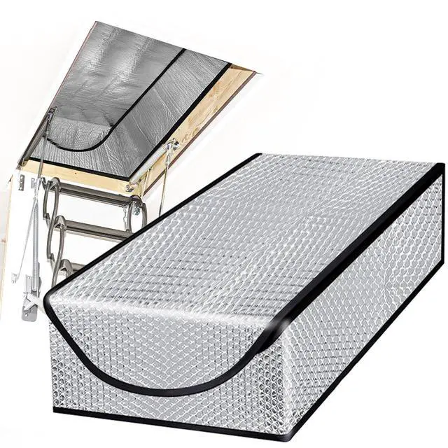 Alt view image 7 of 12 - Attic Door Insulation Cover, Attic Tent 25 x 54 x 11 in | Energy-saving attic stairway door ladder insulator with zipper