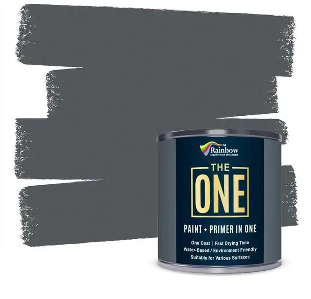 Alt view image 8 of 14 - Paint - Dark Grey - 250ml - GLOSS Finish, Multi Surface for Wood, Brick, Fence, Front Door, Furniture, Siding, Barn - Interior or Exterior