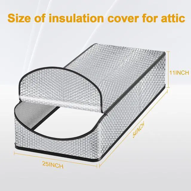 Alt view image 12 of 12 - Attic Door Insulation Cover, Attic Tent 25 x 54 x 11 in | Energy-saving attic stairway door ladder insulator with zipper