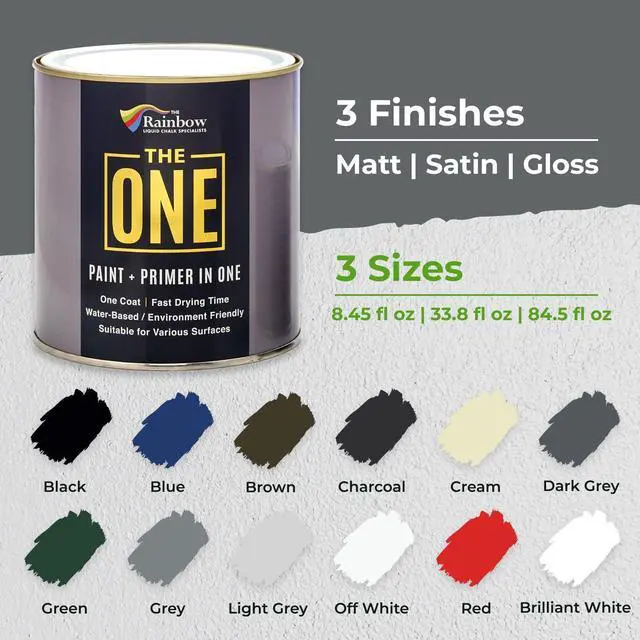Alt view image 14 of 14 - Paint - Dark Grey - 250ml - GLOSS Finish, Multi Surface for Wood, Brick, Fence, Front Door, Furniture, Siding, Barn - Interior or Exterior