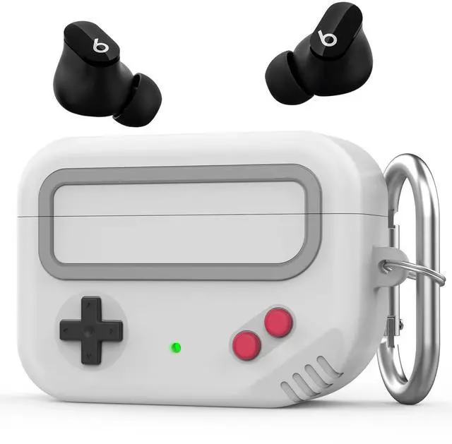Alt view image 7 of 12 - Silicone Case for Beats Studio Buds Case Cover, Game-Machine Design Case for Beats Studio Buds + (Light Grey)