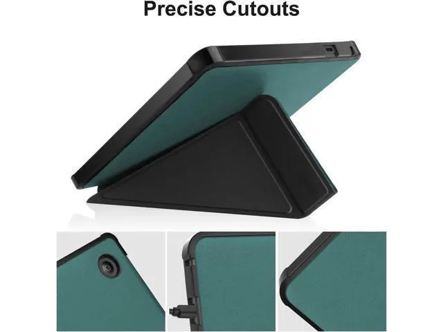 Alt view image 9 of 14 - Slim Case for Kobo Sage 2021 Release - Soft TPU Protective Back Cover with Auto Wake/Sleep for 8 inch Kobo Sage eReader Dark Green
