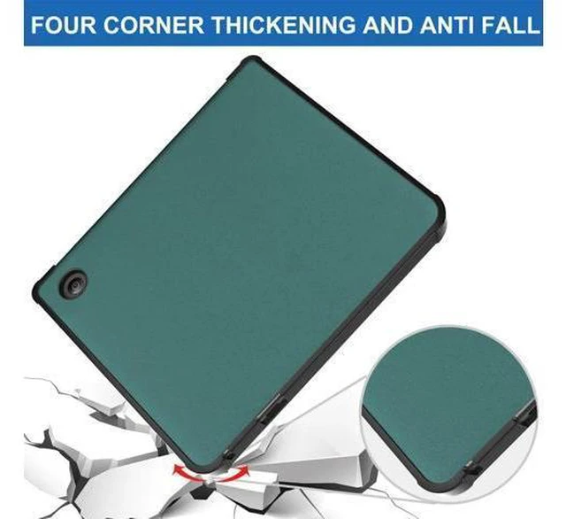 Alt view image 14 of 14 - Slim Case for Kobo Sage 2021 Release - Soft TPU Protective Back Cover with Auto Wake/Sleep for 8 inch Kobo Sage eReader Dark Green