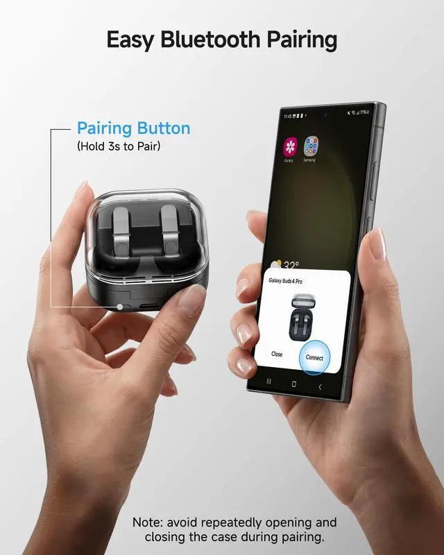 Alt view image 10 of 14 - Charging Case for Samsung Galaxy Buds 4 Pro | Replacement Charger Case with Paring Function, Supports Wireless Charging (Earbuds not Included)