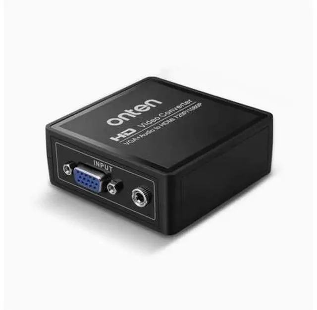 Alt view image 7 of 12 - VGA master to HDMI master converter 1080p laptop connect TV projector adapter and 1.5-meter HDMI cable