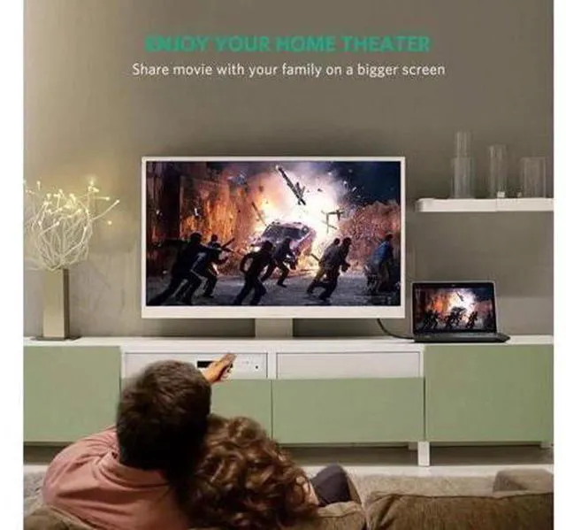Alt view image 10 of 14 - AOMOPROING UGREEN 4K UHD DP to HDMI Male to Male Displayport to HDMI Video Cable DisplayPort to HDTV Monitor Cable Support Audio for HP ,HTC VIVE Virtual Reality System and DP Enabled Devices 5 ft.