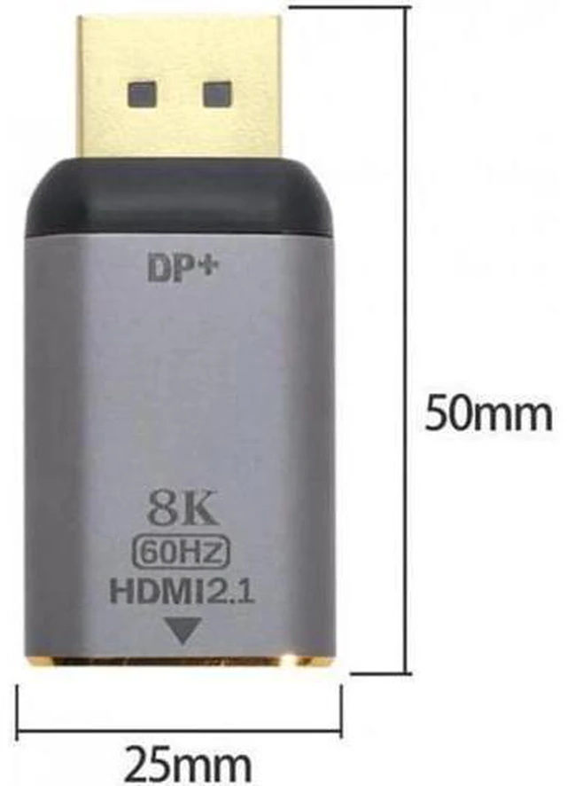 Alt view image 9 of 14 - AOMOPROING Cable DisplayPort 1.4 Source to HDMI 2.0 Display 8K 60hz UHD 4K DP to HDMI Male Monitor Adapter Connector